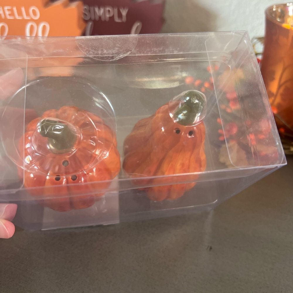 NWT Hobby Lobby Pumpkin Salt and Pepper Shakers - Picture 3 of 6